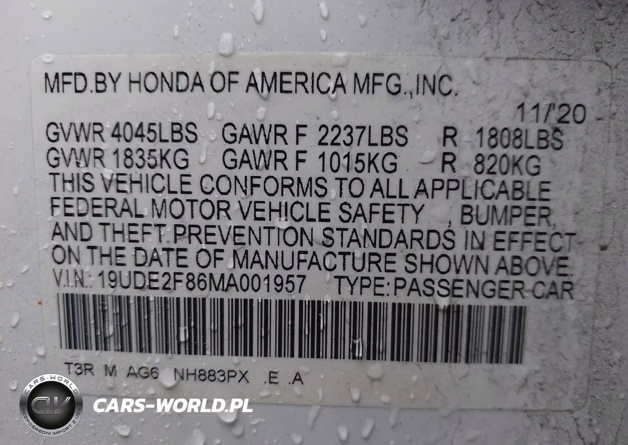 2021 Acura Ilx VIN:19UDE2F86MA001957 - 9