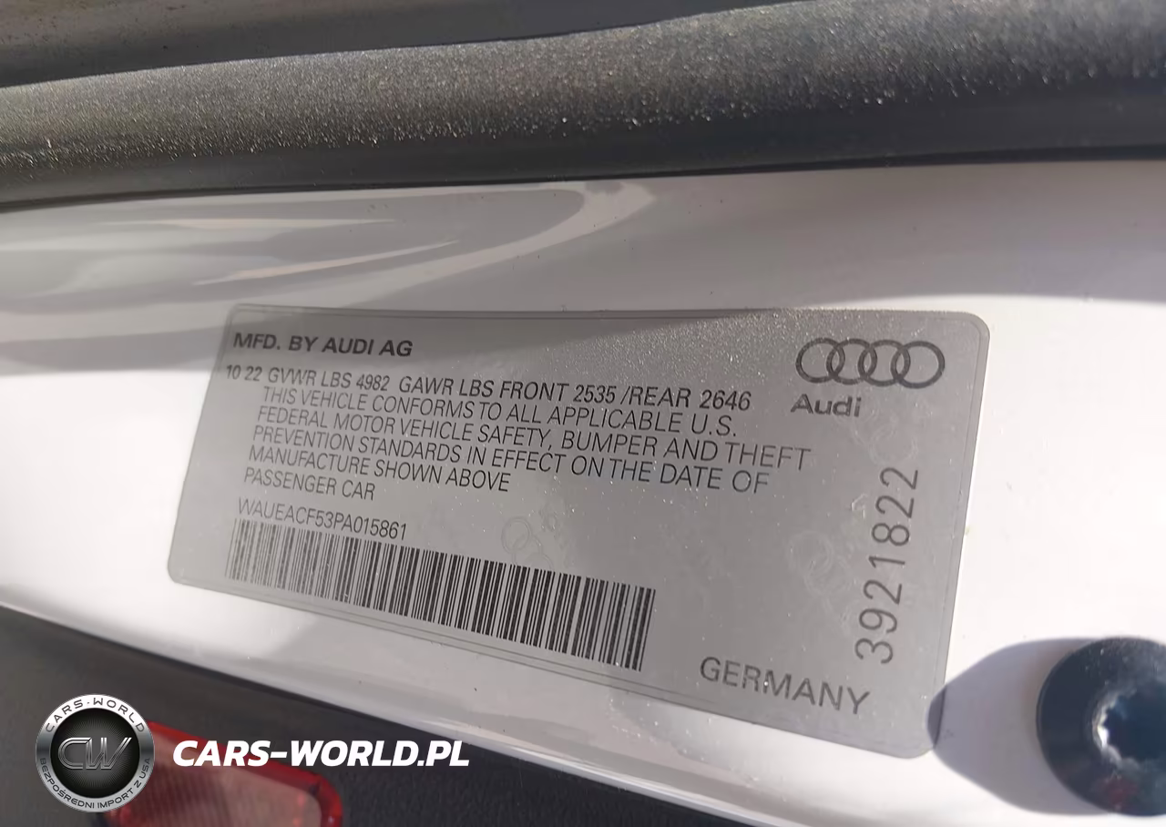 2023 Audi A5 Sportback Prestige 45 Tfsi S Line Quattro S Tronic VIN:WAUEACF53PA015861 - 9