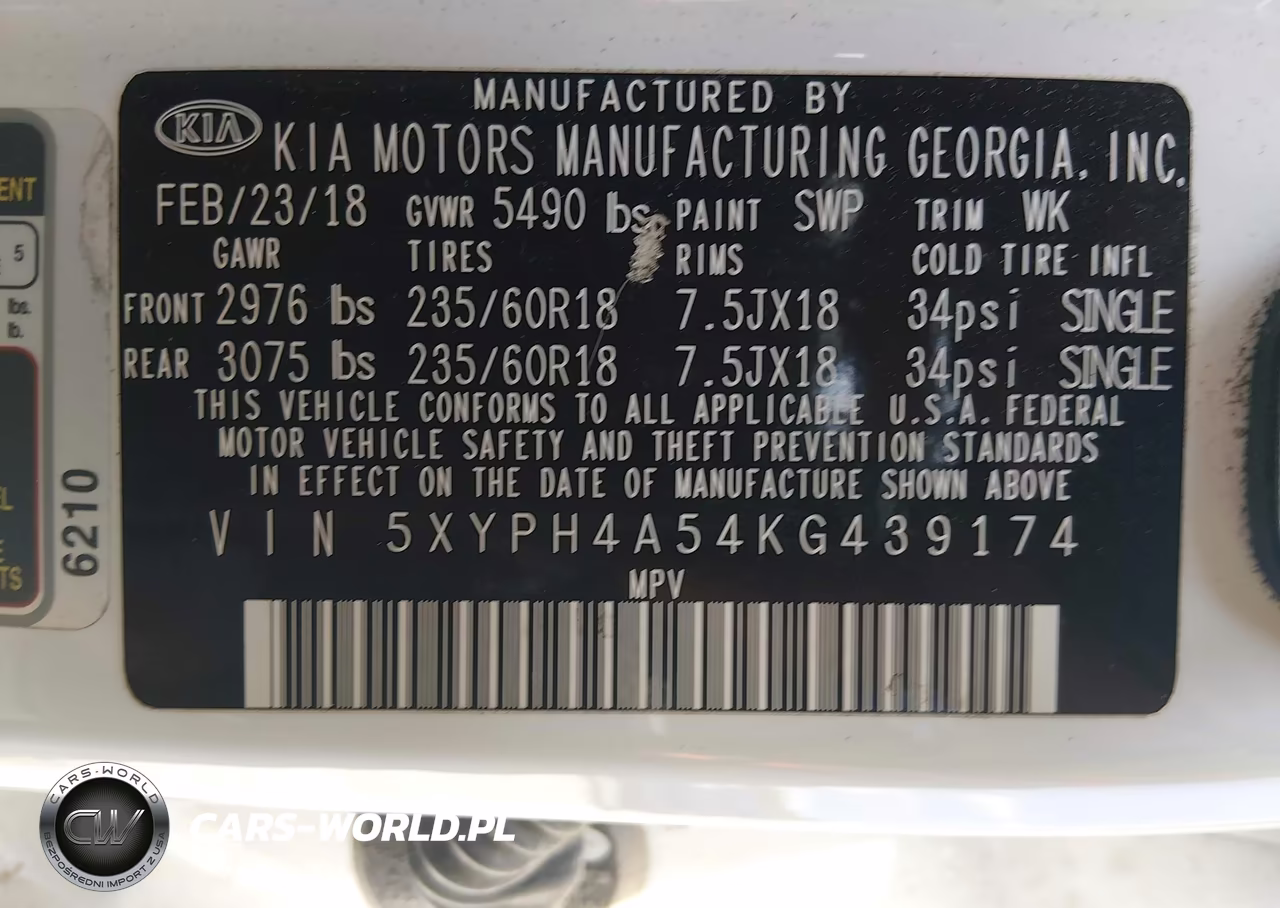 2019 Kia Sorento 3.3L Ex VIN:5XYPH4A54KG439174 - 9