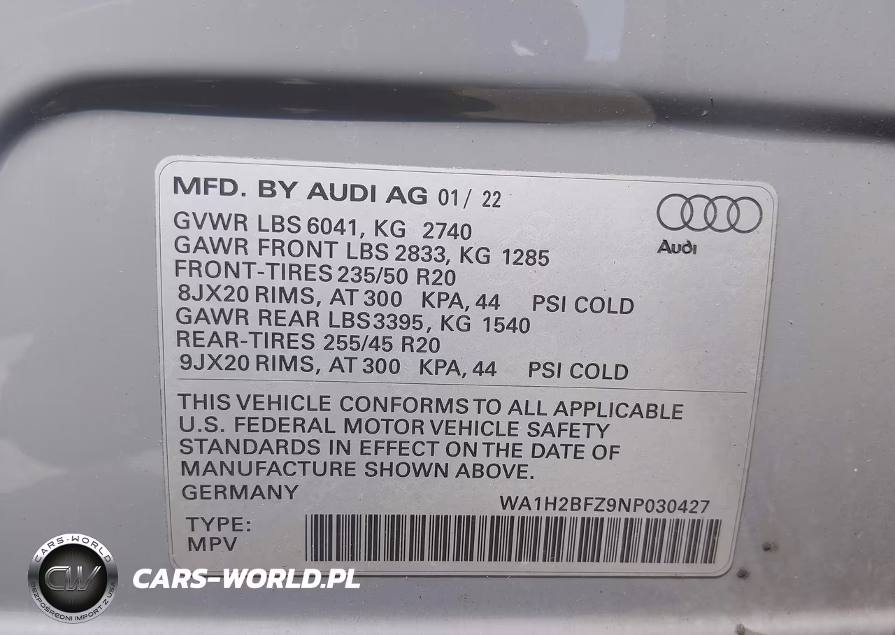 2022 Audi Q4 E-Tron Premium Plus 50 Quattro VIN:WA1H2BFZ9NP030427 - 9