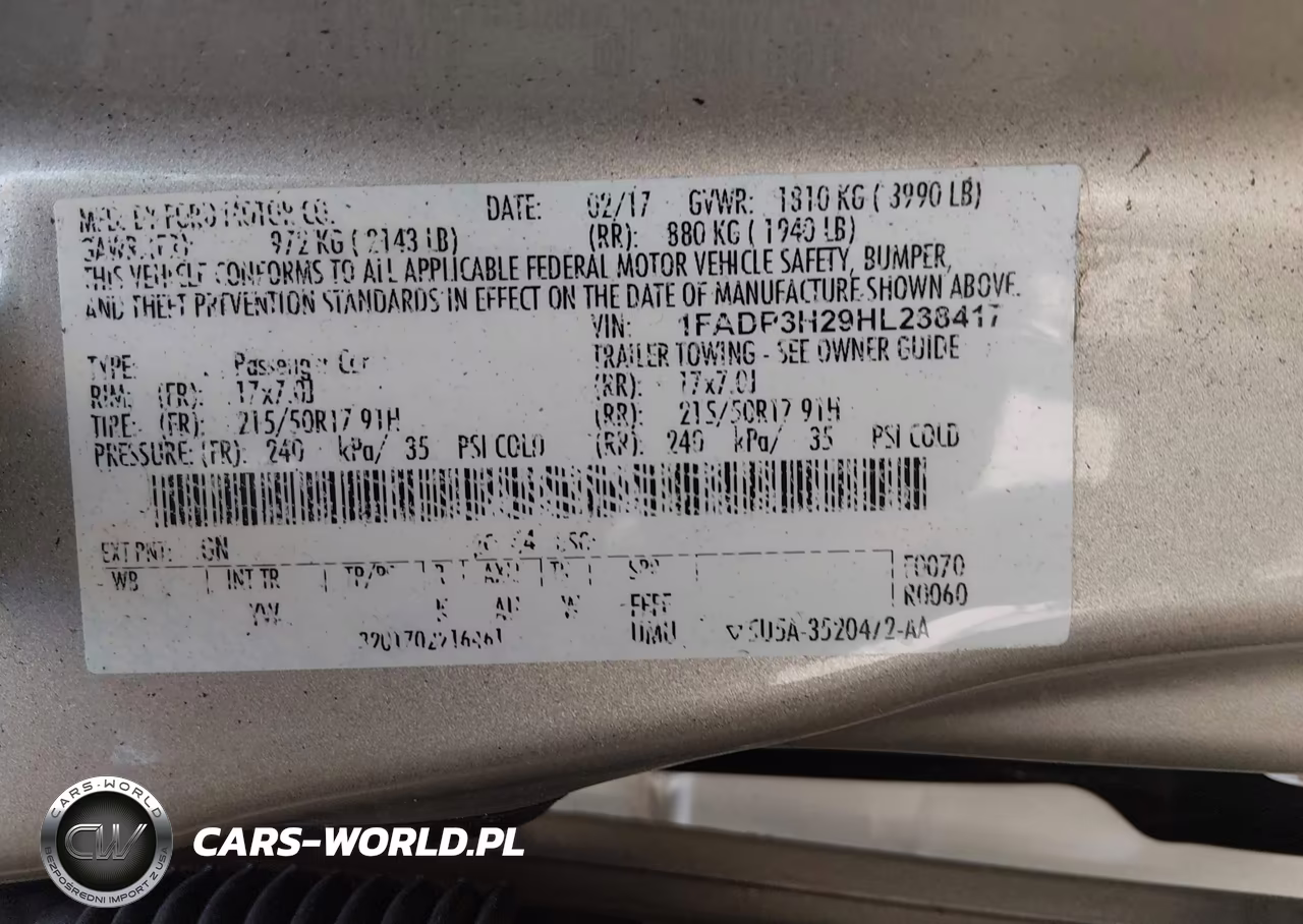 2017 Ford Focus Sel VIN:1FADP3H29HL238417 - 9