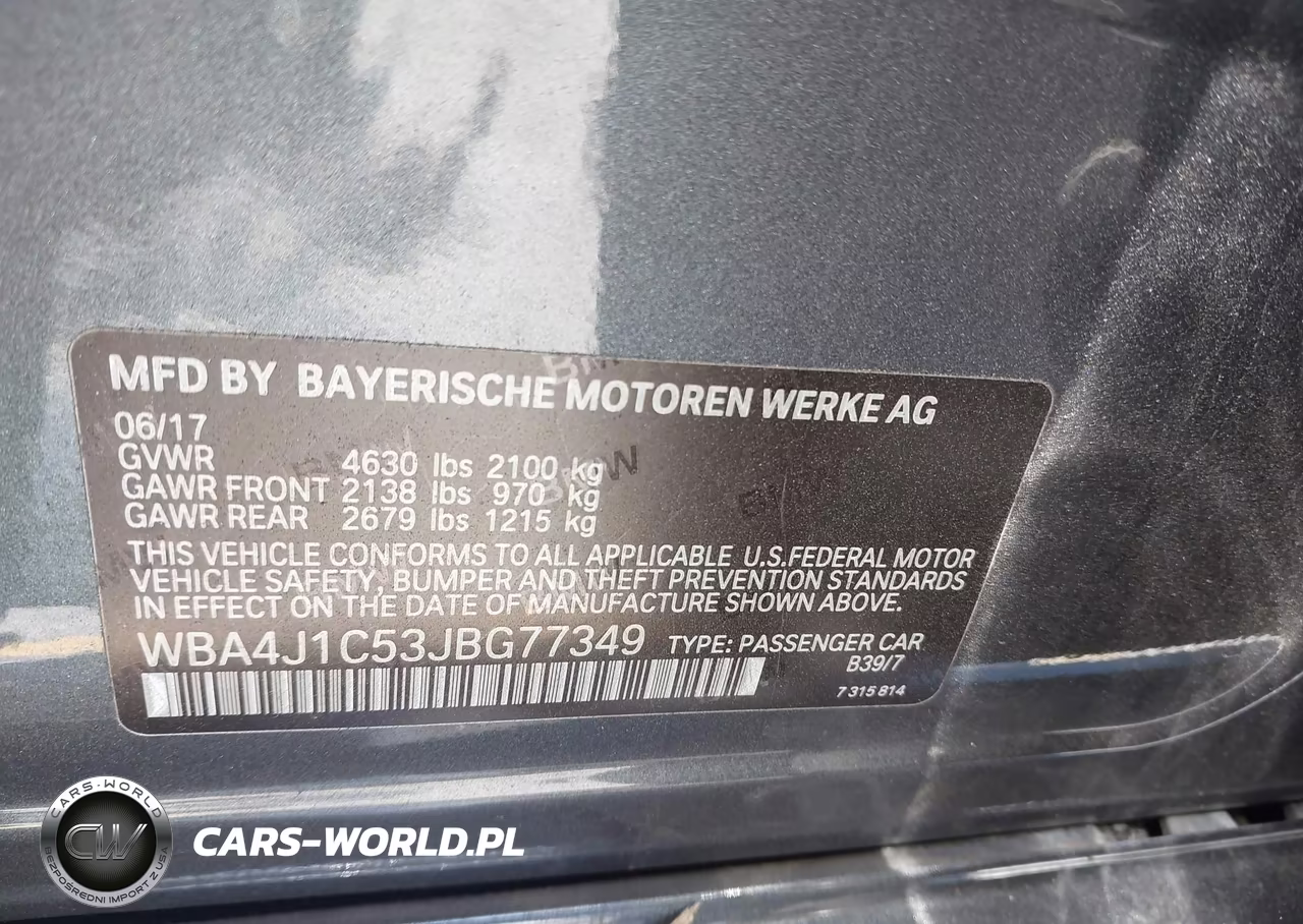 2018 BMW 430I Gran Coupe VIN:WBA4J1C53JBG77349 - 9