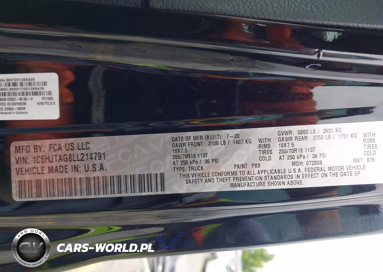 2020 Jeep Gladiator Altitude 4X4 VIN:1C6HJTAG8LL214791 - 9