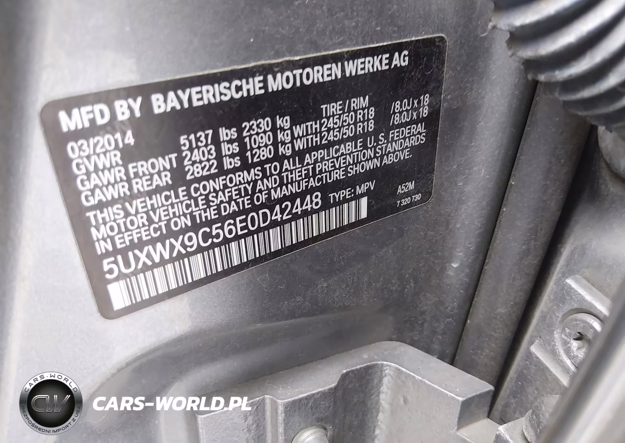 2014 BMW X3 xDrive28I VIN:5UXWX9C56E0D42448 - 9