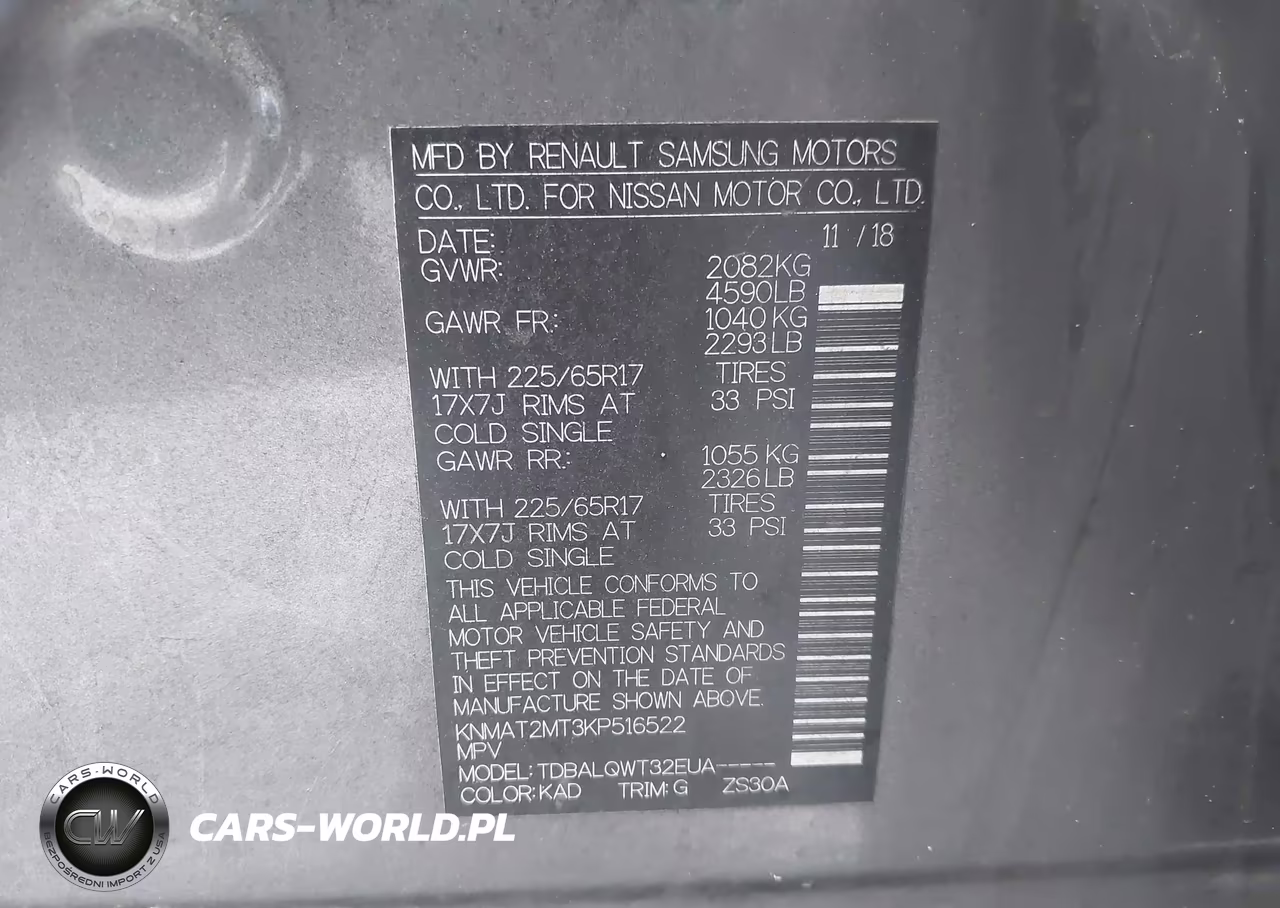 2019 Nissan Rogue Sv VIN:KNMAT2MT3KP516522 - 9
