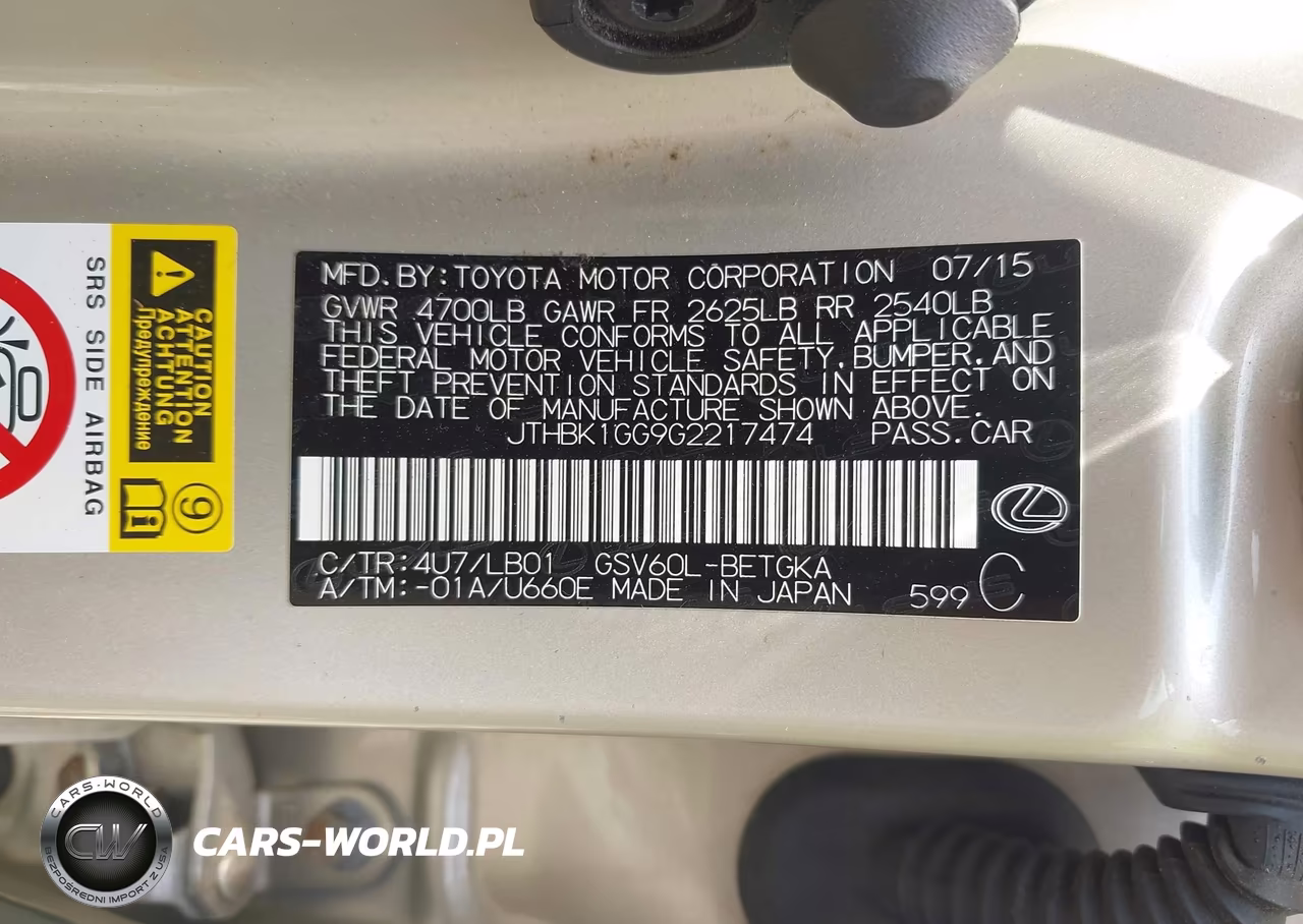 2016 Lexus Es 350 VIN:JTHBK1GG9G2217474 - 9