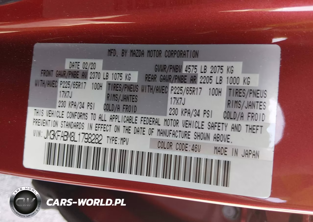 2020 Mazda Cx-5 Sport VIN:JM3KFABM8L1798282 - 9