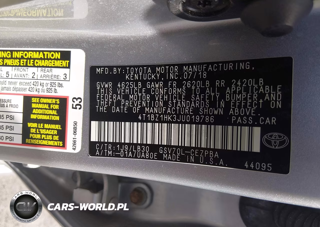 2018 Toyota Camry Xse V6 VIN:4T1BZ1HK3JU019786 - 9