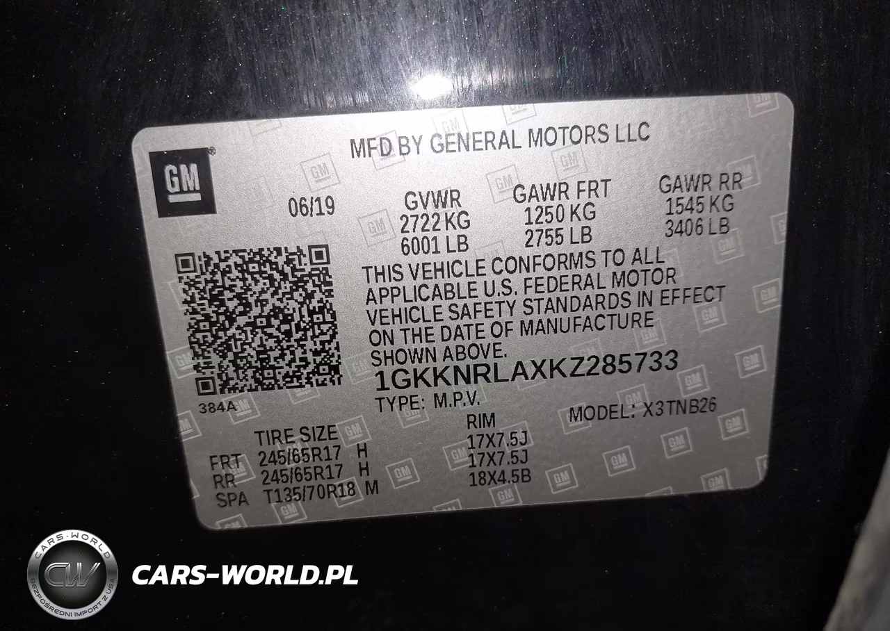 2019 GMC Acadia Sle-1 VIN:1GKKNRLAXKZ285733 - 9