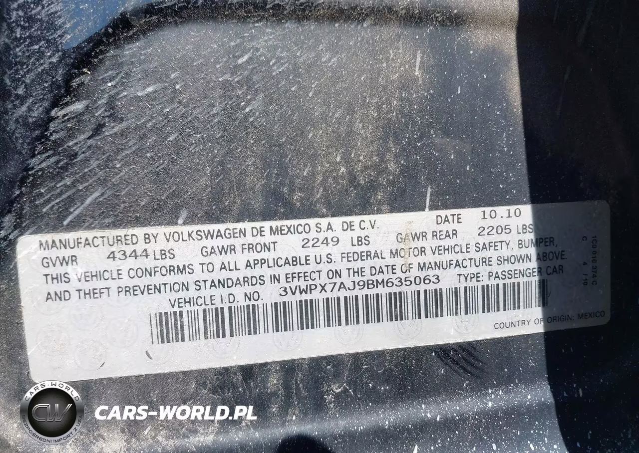 2011 Volkswagen Jetta Sportwagen 2.5L Se VIN:3VWPX7AJ9BM635063 - 9