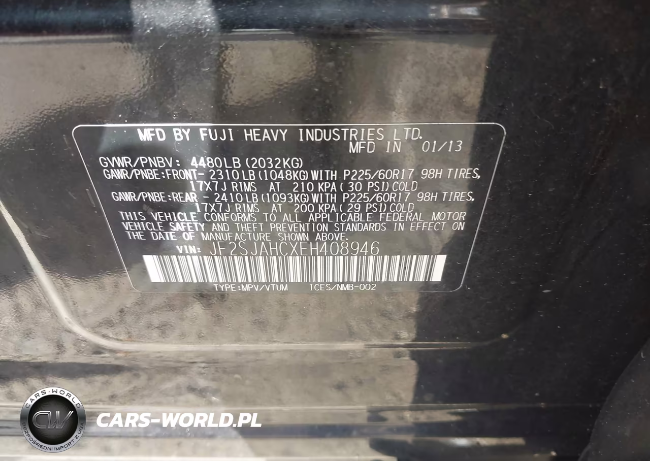 2014 Subaru Forester 2.5I Limited VIN:JF2SJAHCXEH408946 - 9