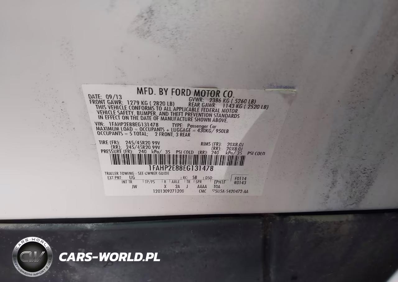 2014 Ford Taurus Sel VIN:1FAHP2E88EG131478 - 9