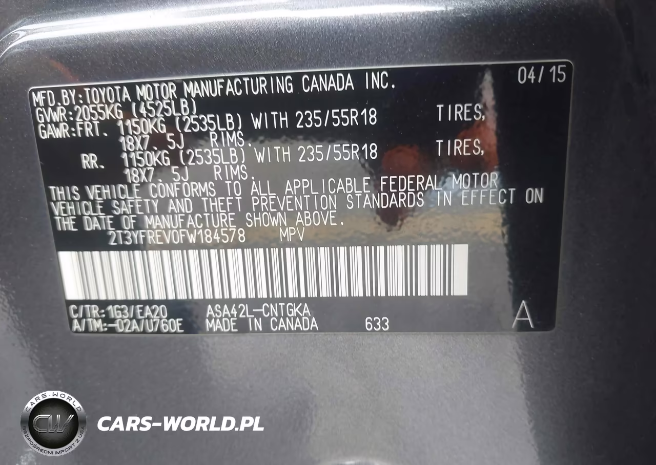 2015 Toyota Rav4 Limited VIN:2T3YFREV0FW184578 - 9