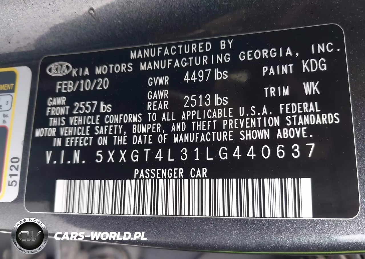 2020 Kia Optima Lx VIN:5XXGT4L31LG440637 - 9