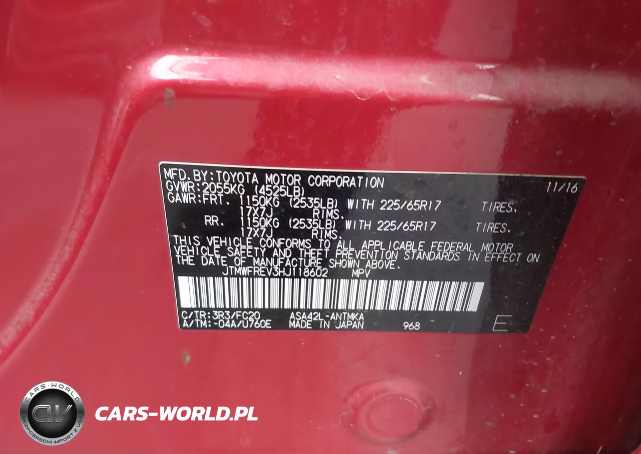 2017 Toyota Rav4 Xle VIN:JTMWFREV3HJ118602 - 9