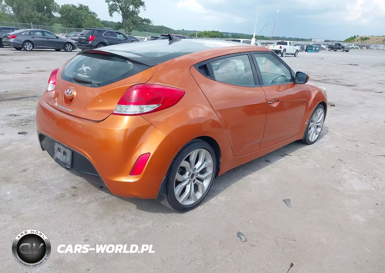 2013 Hyundai Veloster Base W-Black VIN:KMHTC6AD7DU105752 - 4