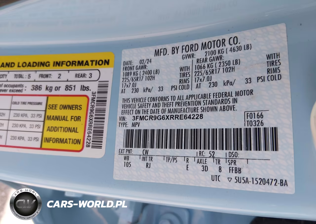 2024 Ford Bronco Sport Heritage VIN:3FMCR9G6XRRE64228 - 9