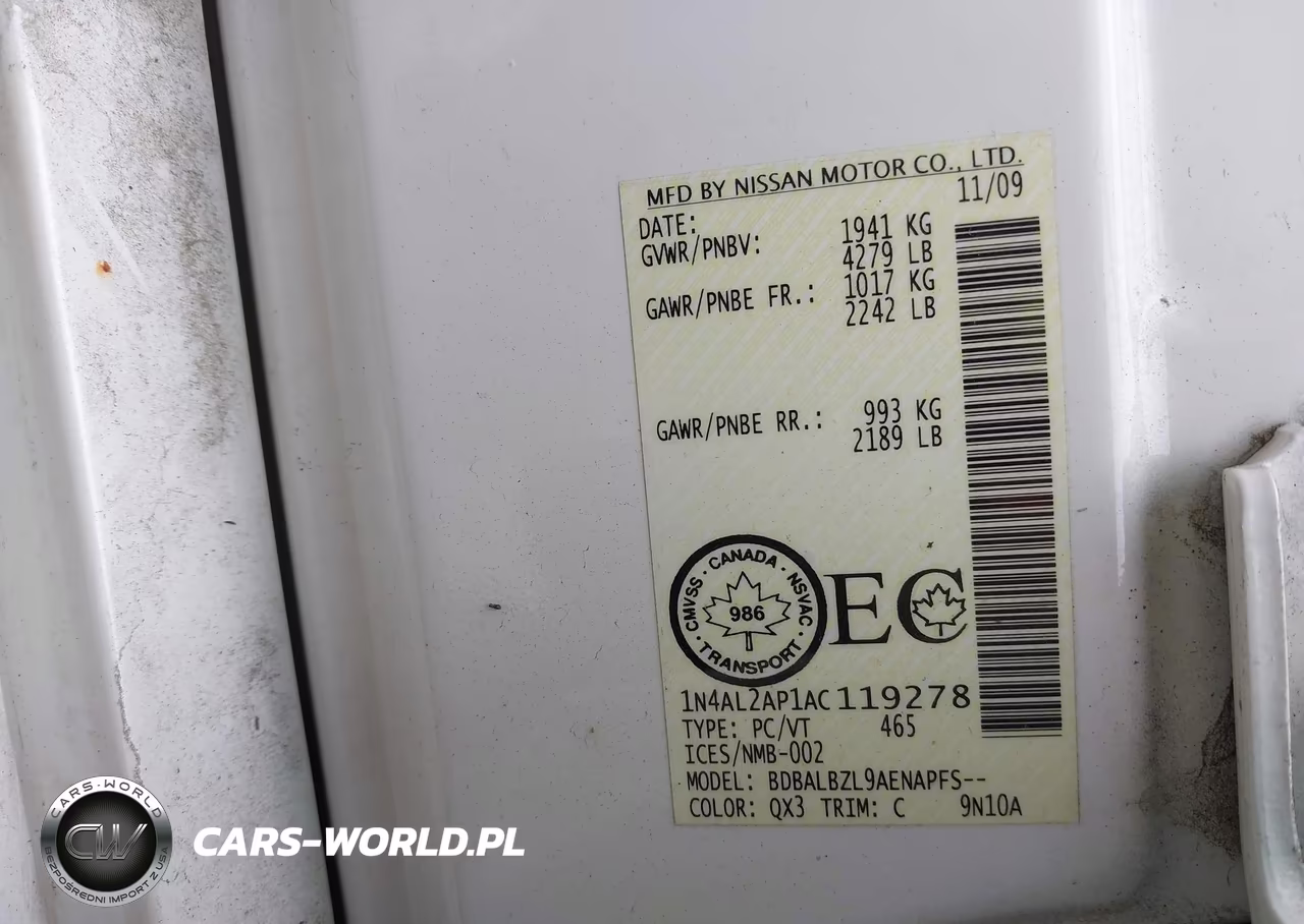 2010 Nissan Altima 2.5 S VIN:1N4AL2AP1AC119278 - 9