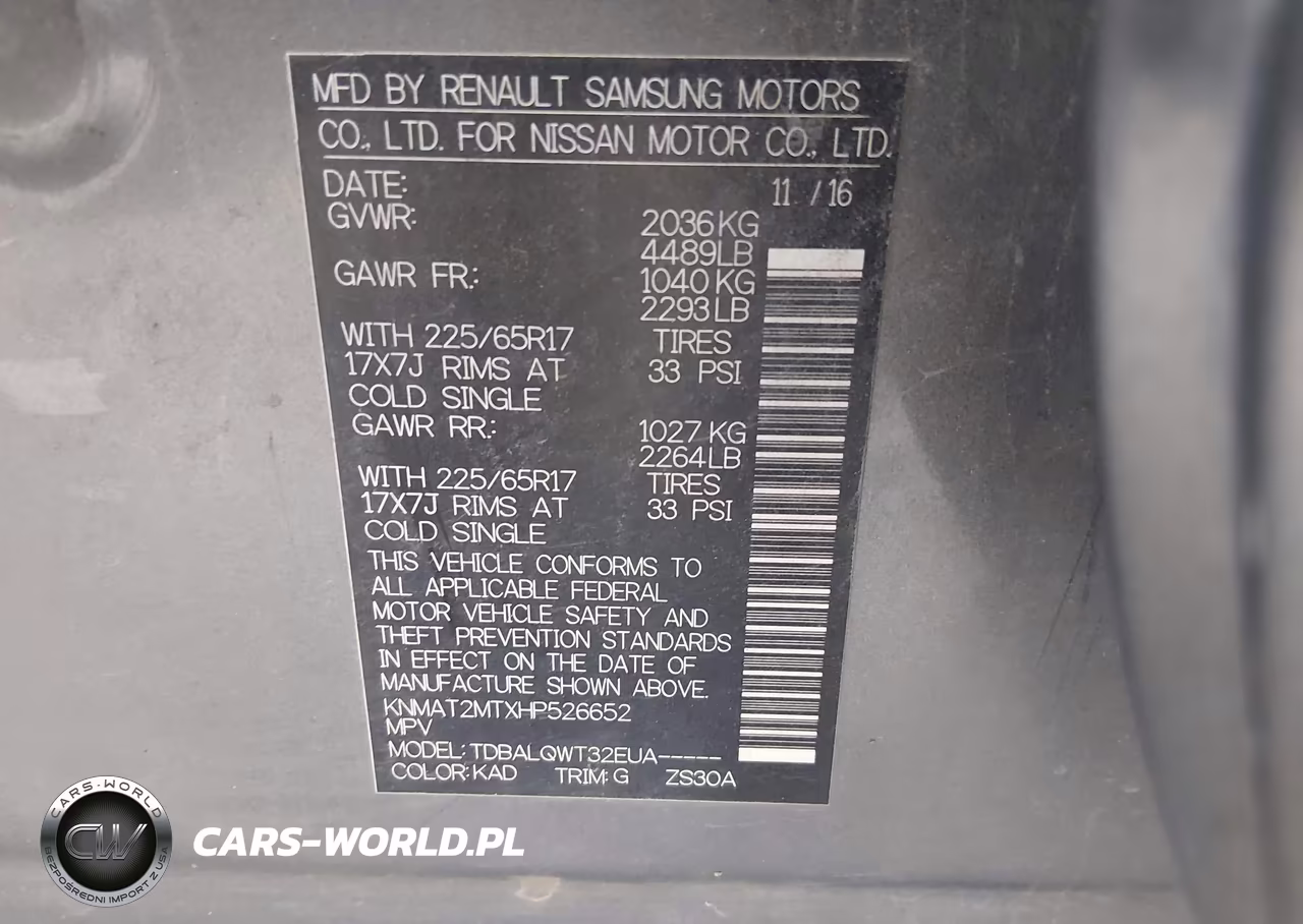 2017 Nissan Rogue Sv VIN:KNMAT2MTXHP526652 - 9