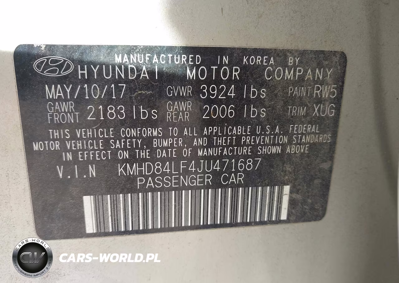 2018 Hyundai Elantra Sel VIN:KMHD84LF4JU471687 - 9