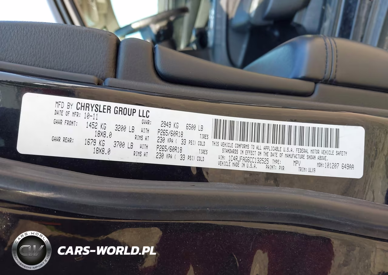 2012 Jeep Grand Cherokee Laredo VIN:1C4RJFAG6CC132525 - 9