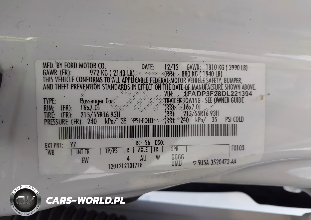 2013 Ford Focus Se VIN:1FADP3F28DL221394 - 9
