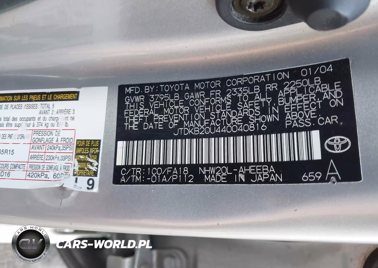 2004 Toyota Prius VIN:JTDKB20U440040816 - 9
