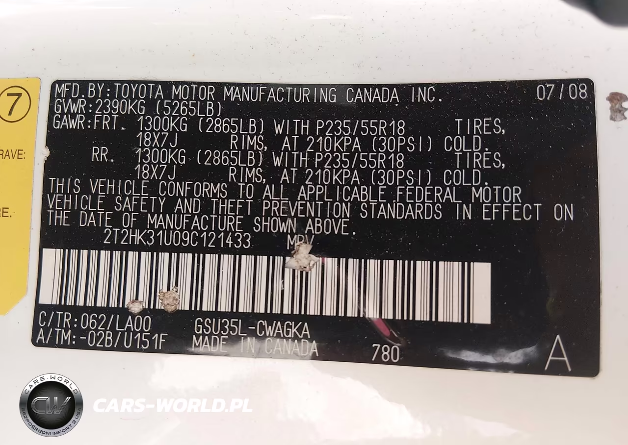 2009 Lexus Rx 350 VIN:2T2HK31U09C121433 - 9