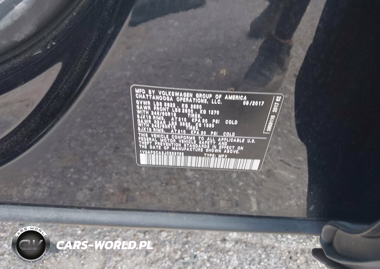 2018 Volkswagen Atlas 2.0T S VIN:1V2AP2CA2JC529755 - 9