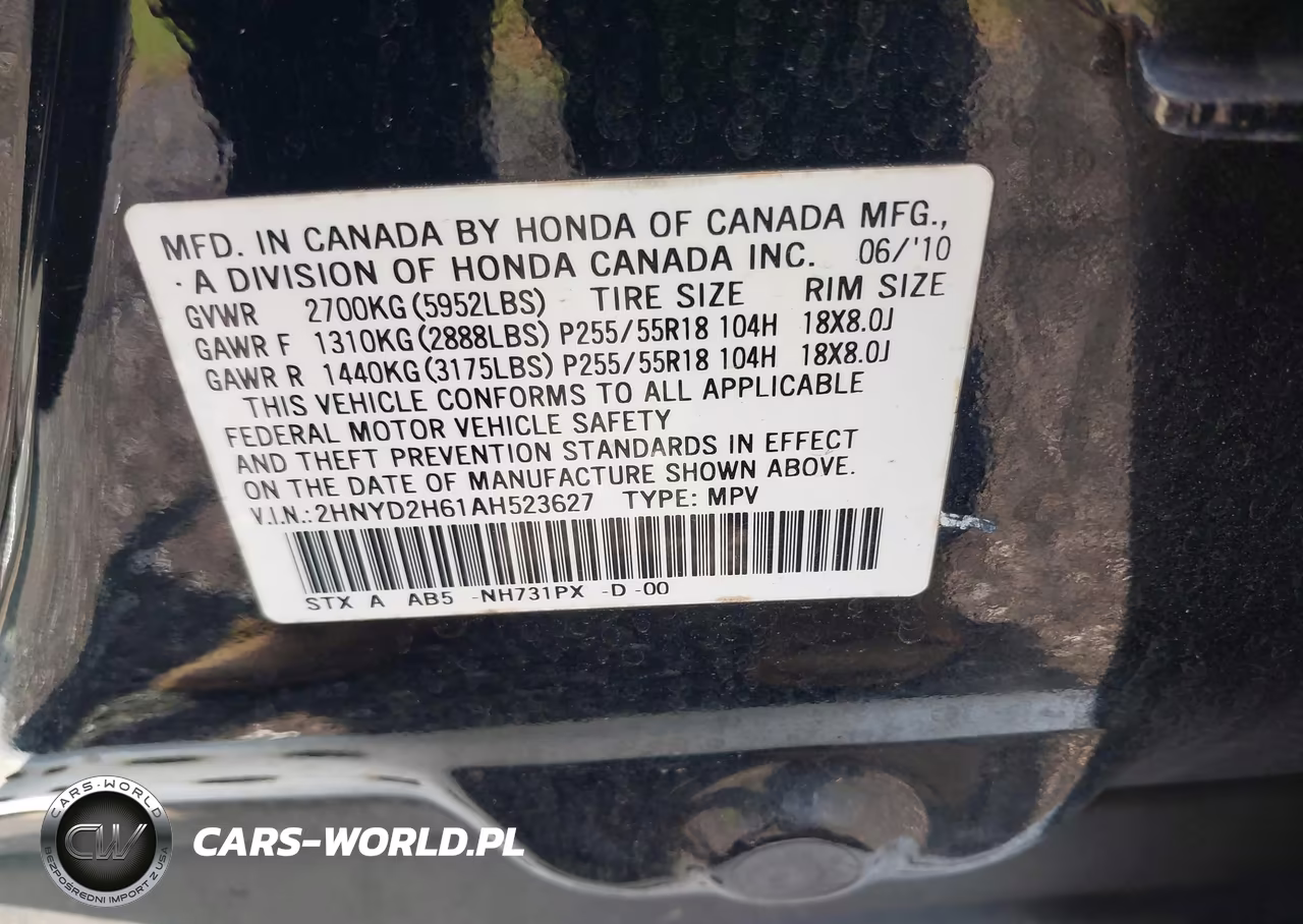2010 Acura Mdx Technology Package VIN:2HNYD2H61AH523627 - 9