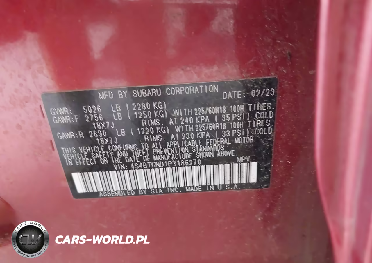 2023 Subaru Outback Limited Xt VIN:4S4BTGND1P3186270 - 9