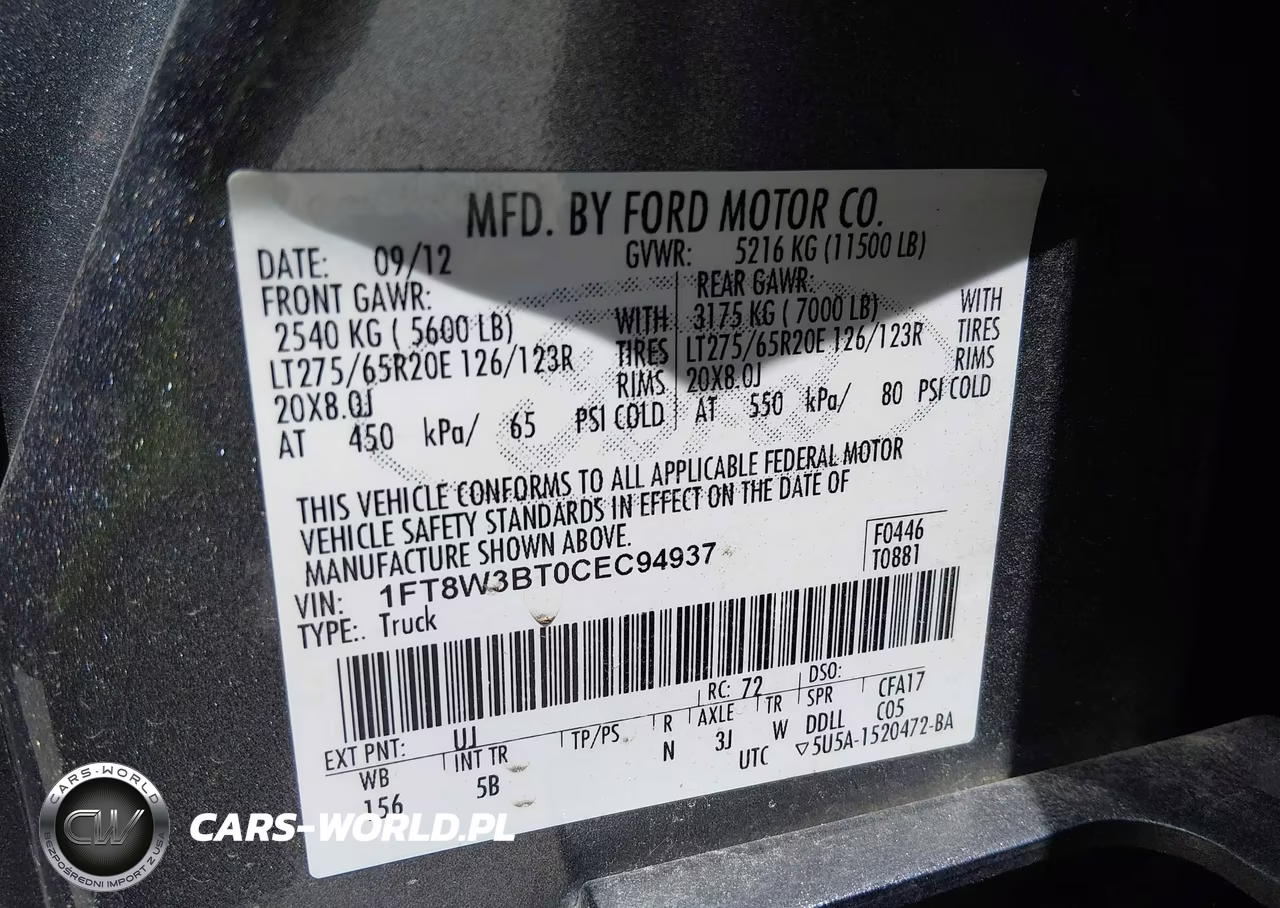 2012 Ford Super Duty F-350 Srw King Ranch-Lariat-Xl-Xlt VIN:1FT8W3BT0CEC94937 - 9