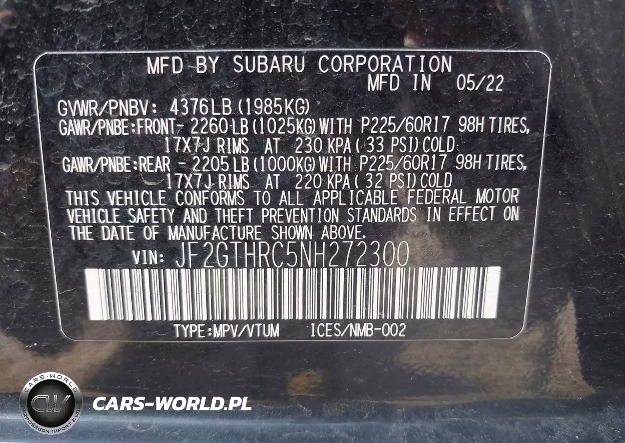 2022 Subaru Crosstrek Sport VIN:JF2GTHRC5NH272300 - 9