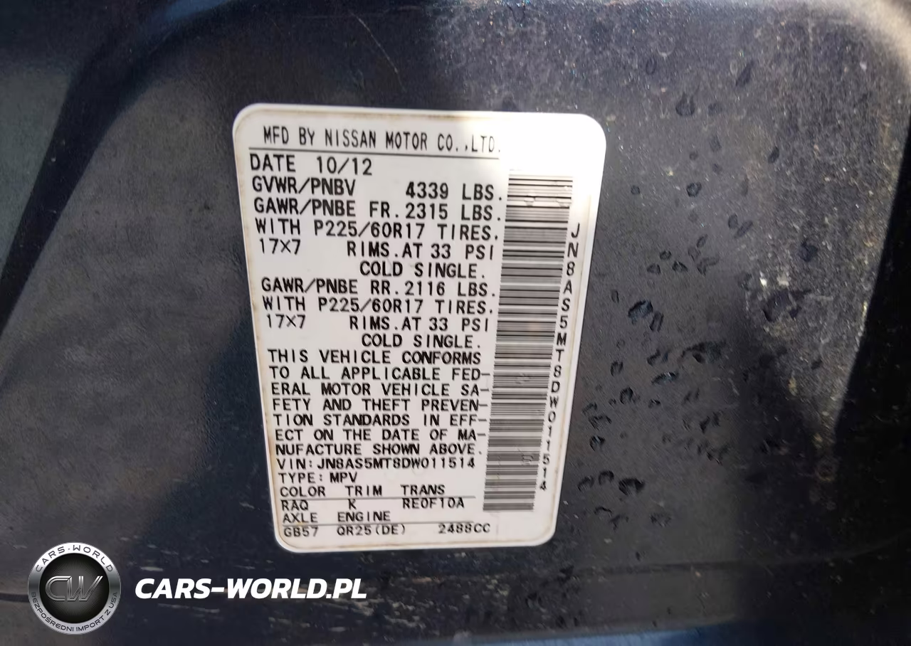 2013 Nissan Rogue Sv VIN:JN8AS5MT8DW011514 - 9