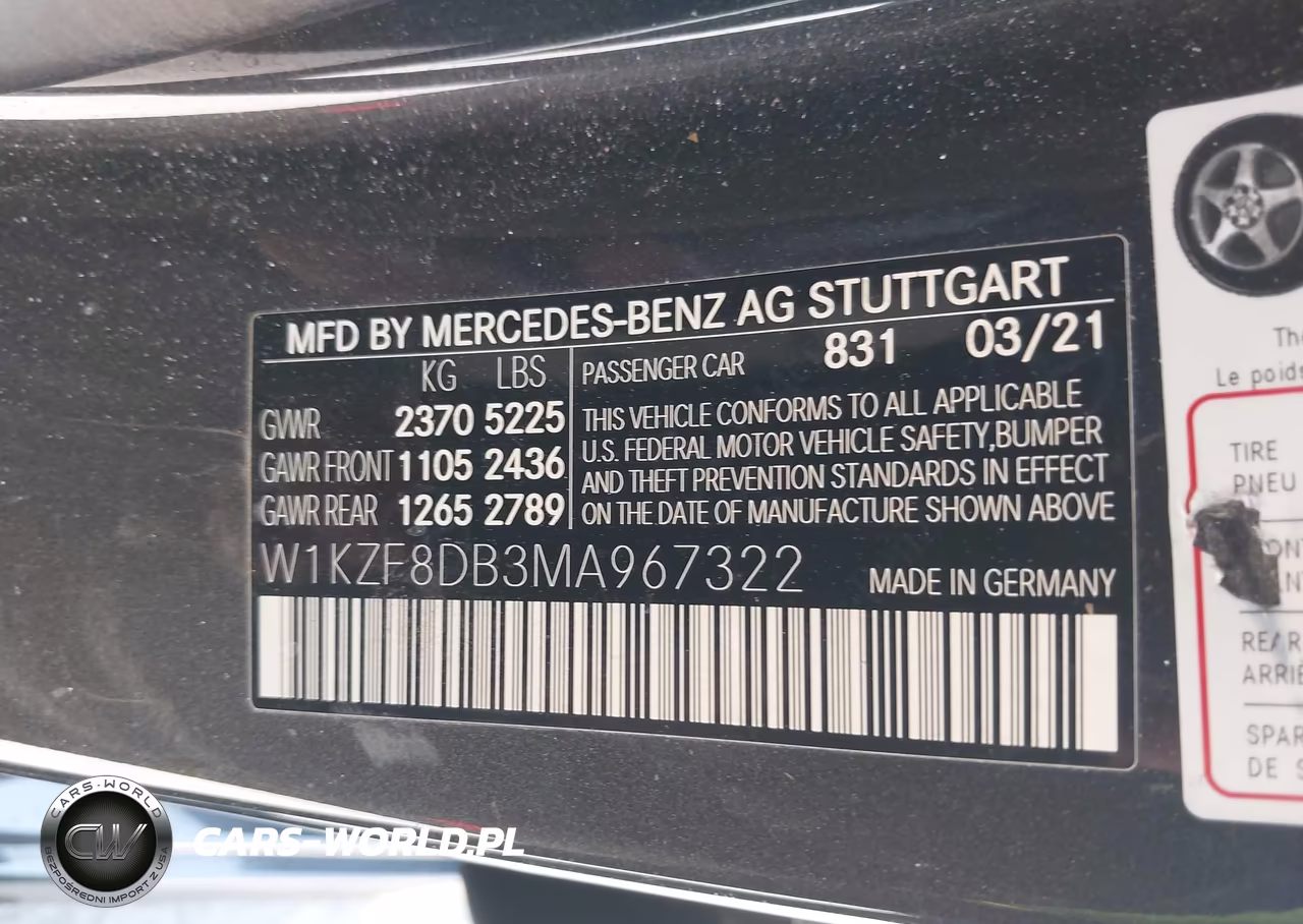 2021 Mercedes-Benz E 350 VIN:W1KZF8DB3MA967322 - 9