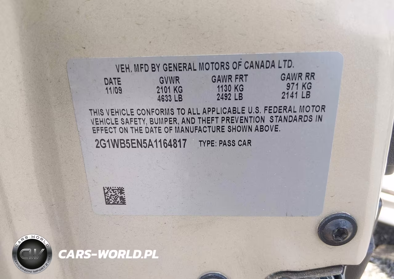 2010 Chevrolet Impala Lt VIN:2G1WB5EN5A1164817 - 9