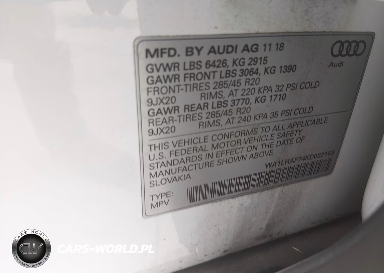 2019 Audi Q7 45 Premium-45 Se Premium VIN:WA1LHAF74KD022153 - 9