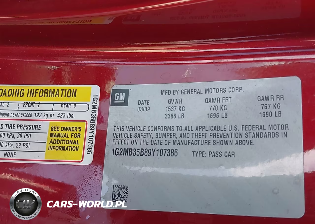 2009 Pontiac Solstice VIN:1G2MB35B89Y107386 - 9