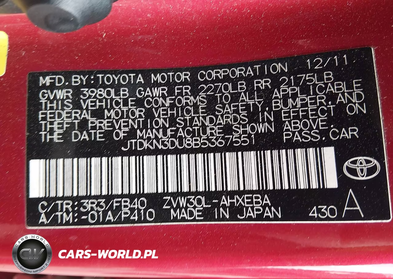 2011 Toyota Prius Three VIN:JTDKN3DU8B5367551 - 9
