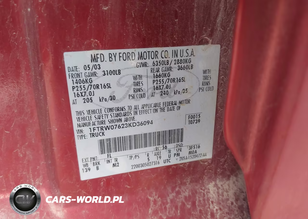 2003 Ford F-150 Lariat-Xlt VIN:1FTRW07623KD36094 - 9