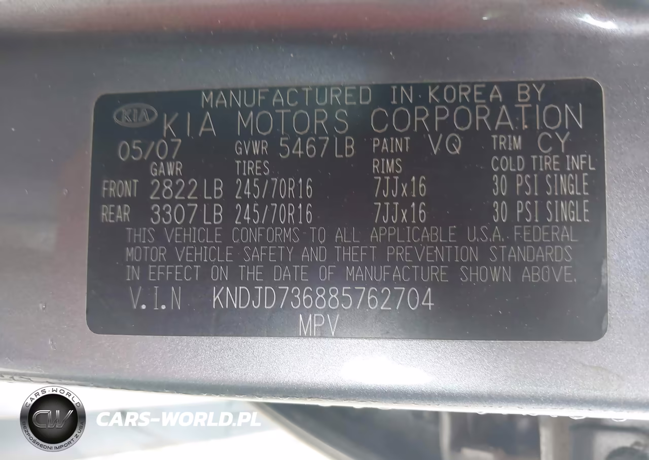 2008 Kia Sorento Ex VIN:KNDJD736885762704 - 9