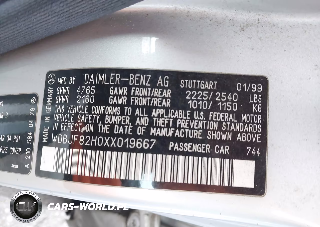 1999 Mercedes-Benz E 320 Awd VIN:WDBJF82H0XX019667 - 9