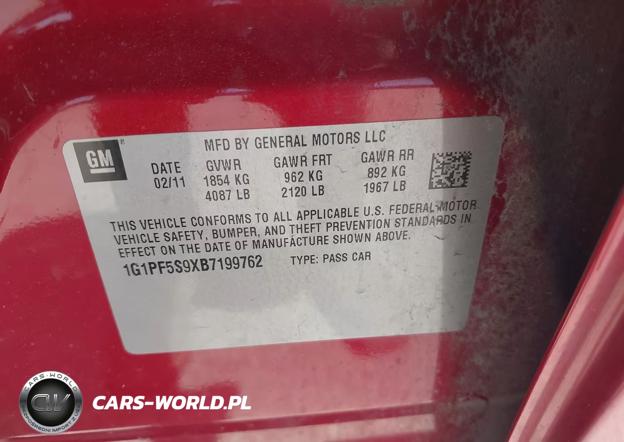 2011 Chevrolet Cruze 1Lt VIN:1G1PF5S9XB7199762 - 9
