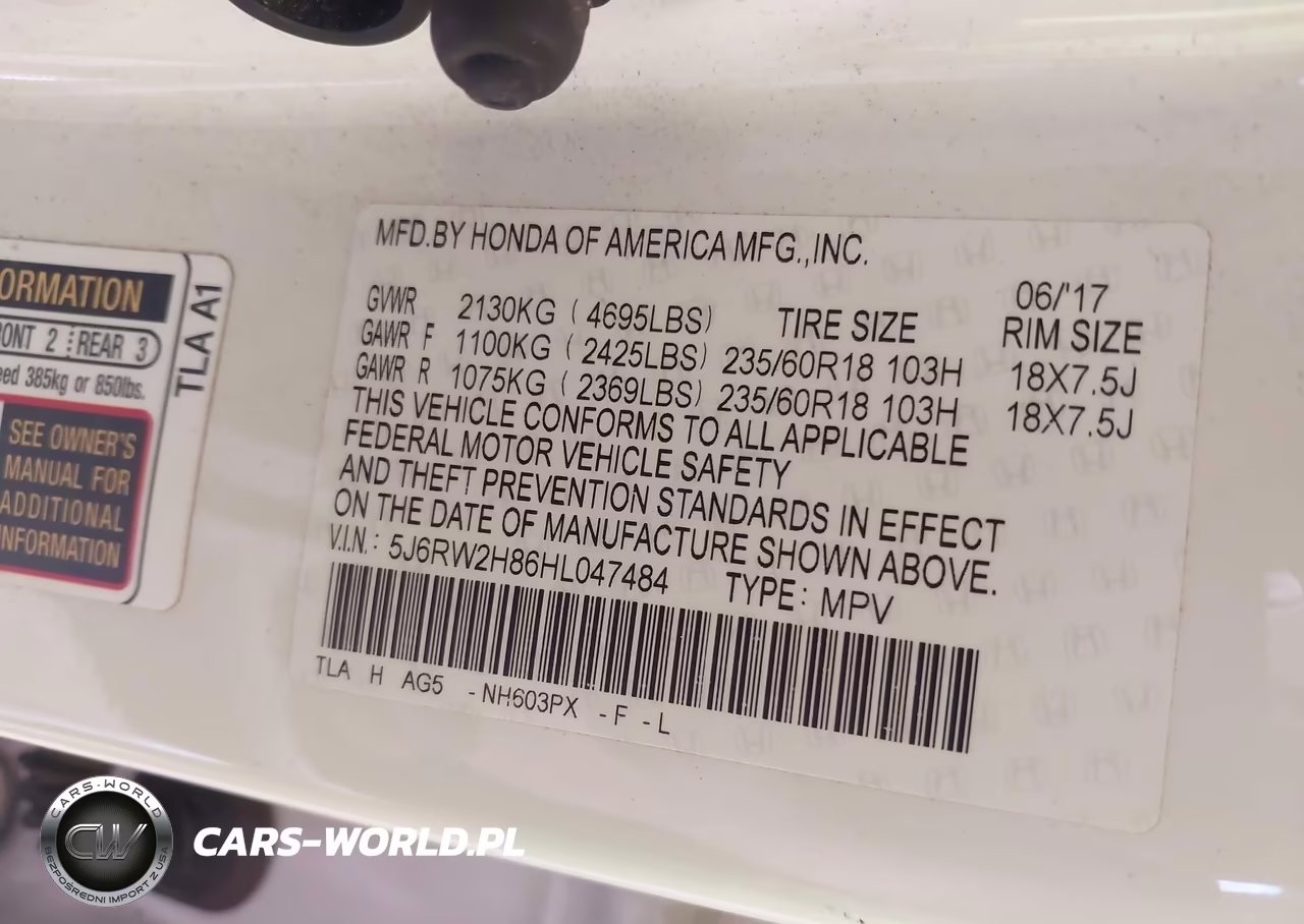 2017 Honda Cr-V Ex-L-Ex-L Navi VIN:5J6RW2H86HL047484 - 9