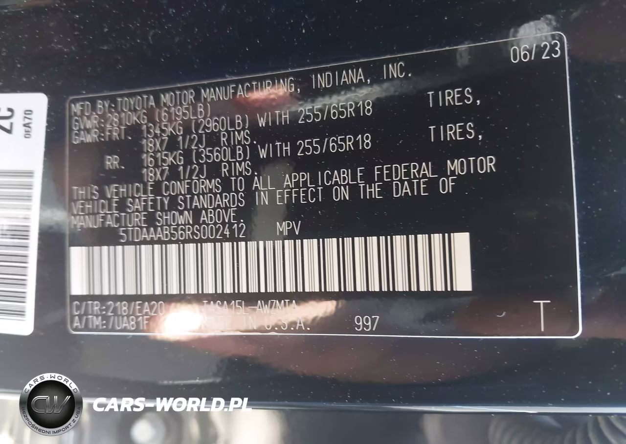 2024 Toyota Grand Highlander Xle VIN:5TDAAAB56RS002412 - 9