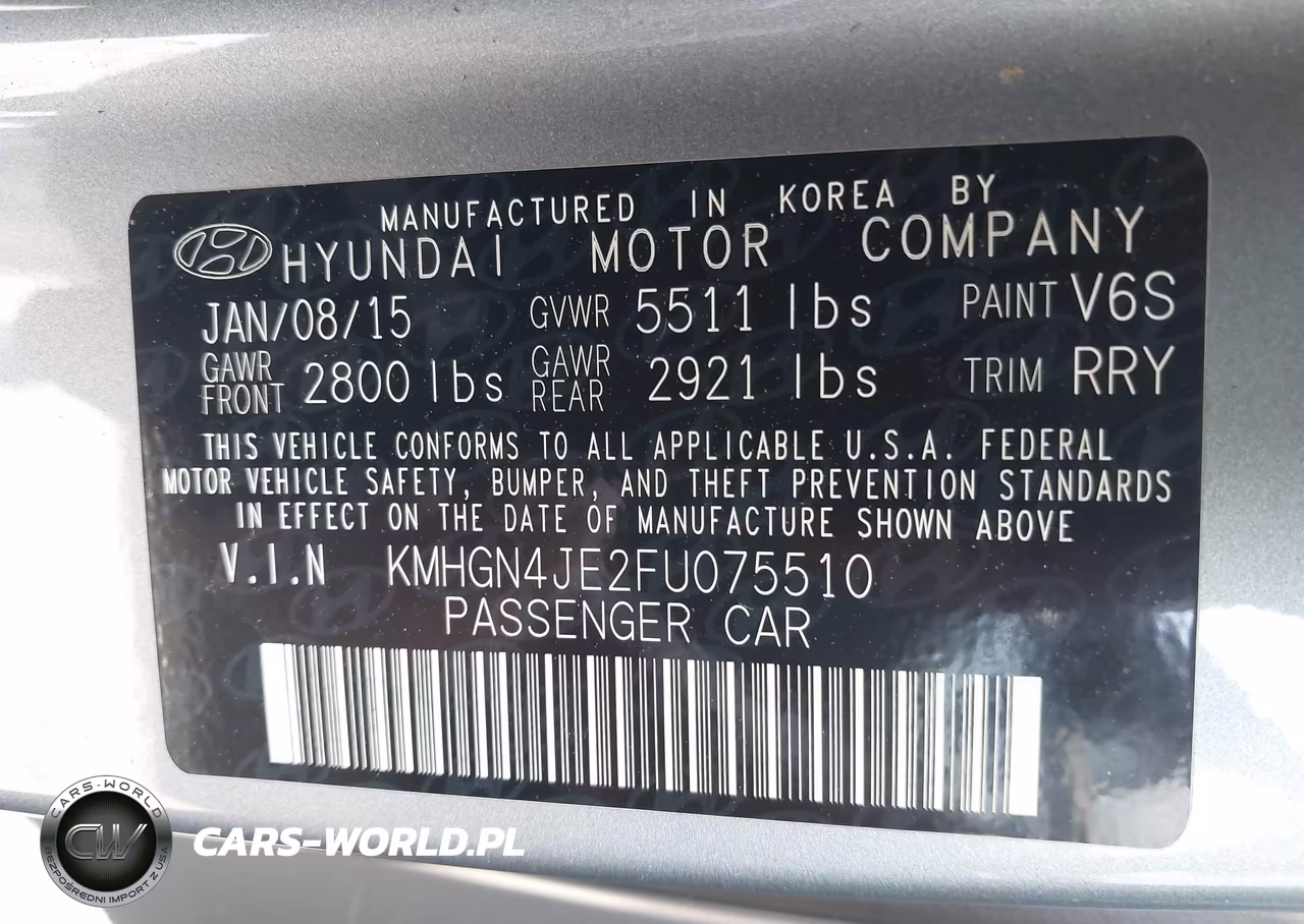 2015 Hyundai Genesis 3.8 VIN:KMHGN4JE2FU075510 - 9