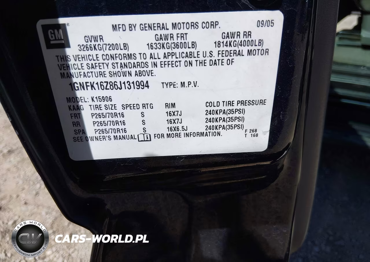 2006 Chevrolet Suburban 1500 Ls VIN:1GNFK16Z86J131994 - 9