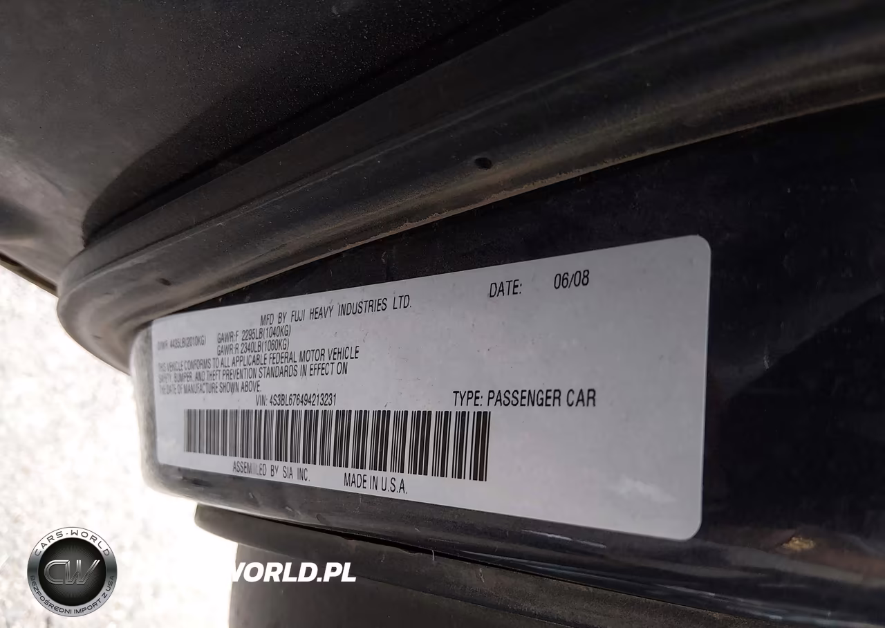 2009 Subaru Legacy 2.5Gt Limited VIN:4S3BL676494213231 - 9