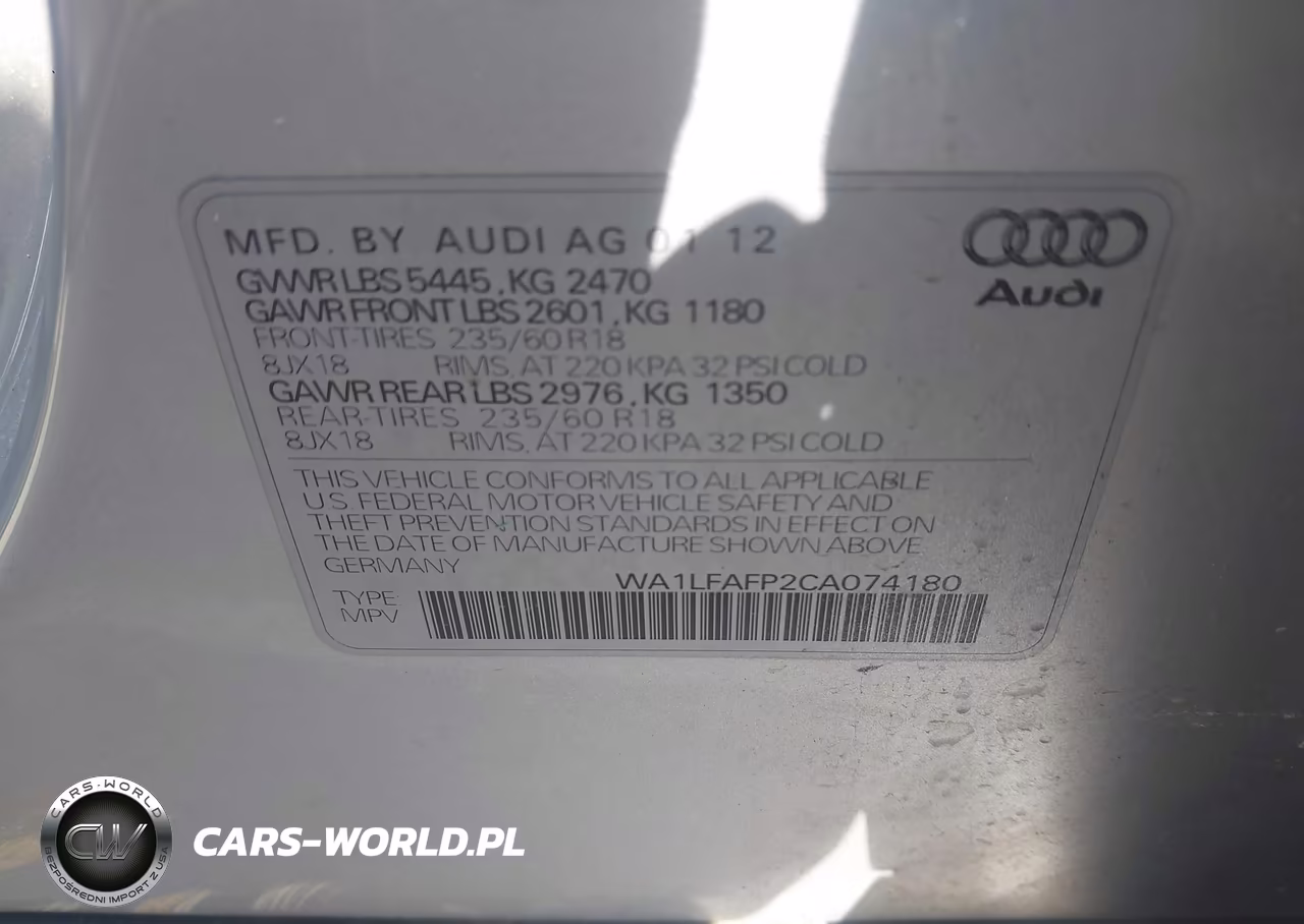 2012 Audi Q5 2.0T Premium VIN:WA1LFAFP2CA074180 - 9
