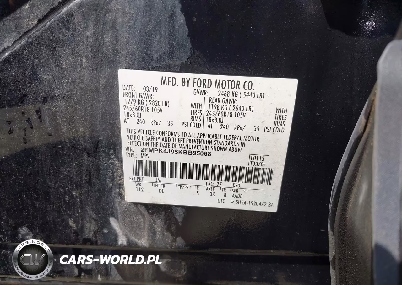 2019 Ford Edge Sel VIN:2FMPK4J95KBB95068 - 9